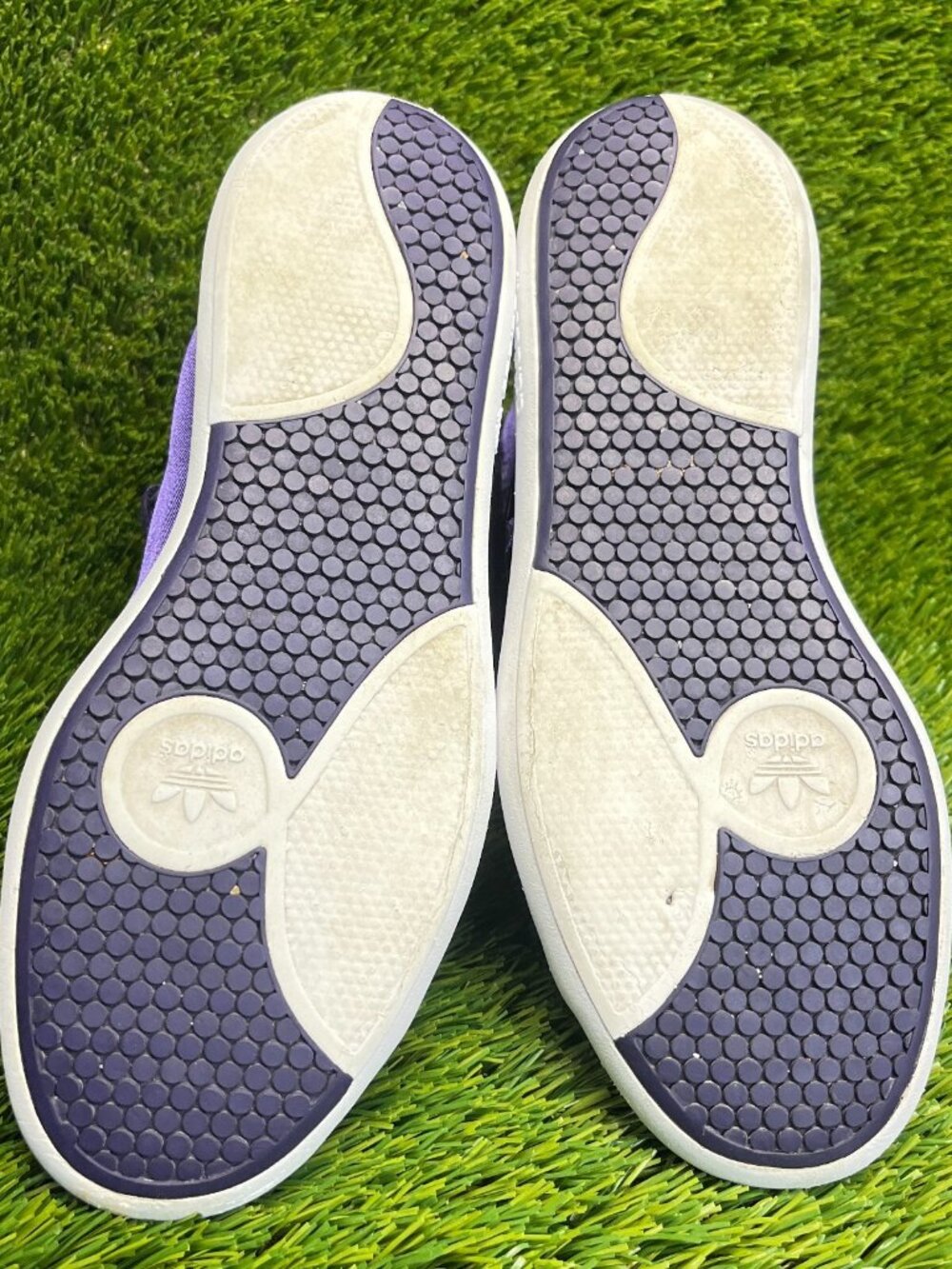 Adidas Stan Smith Trefoil Mid Womens Size 7.5 Purple Athletic Shoes Sneakers - Picture 7 of 10